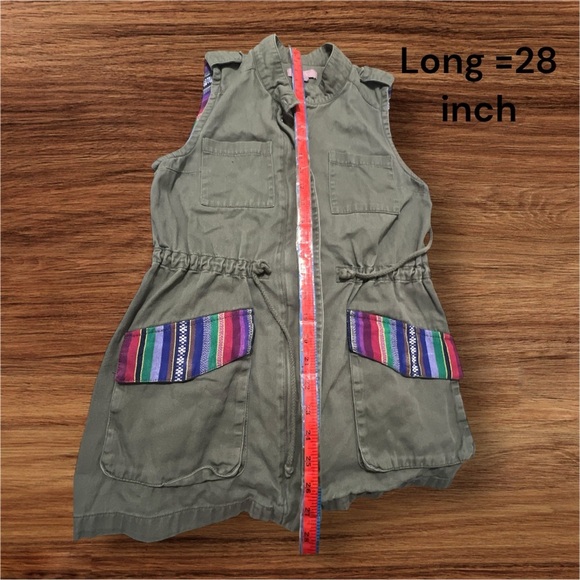 Harper Green Sleeveless Jacket  vintage size : S - Picture 3 of 6